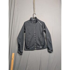 Under Armour Coldgear Fitted Women's Gray Full Zip Coat Sz Small